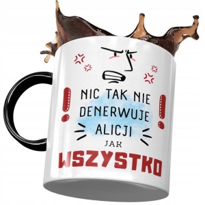 Kubek Czarny Dla Alicji Koleżanki Przyjaciółki
