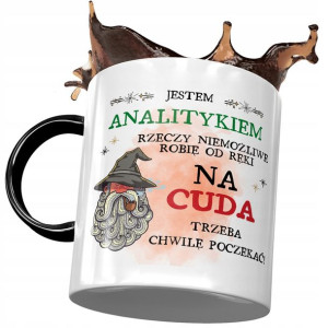 Kubek Czarny Dla Analityka na Cuda Trzeba Poczekać