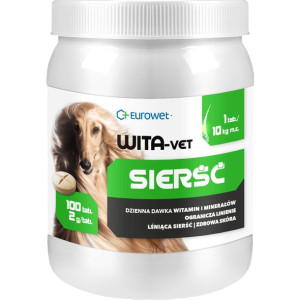 Wita-Vet  Sierść Karma Uzupełniająca Dla Psów 100 Tabletek
