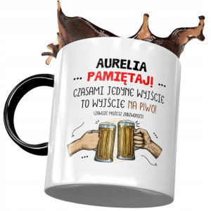 Kubek Czarny Dla Aurelii Przyjaciółki Na Prezent