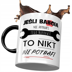 Kubek Czarny Dla Babci Babuni na Dzień Babci