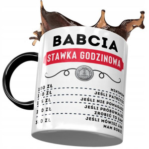 Kubek Czarny Dla Babci Babuni na Dzień Babci