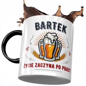 Kubek Czarny Dla Bartłomieja Bartka Kolegi Męża