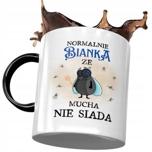 Kubek Czarny Dla Bianki Żony Przyjaciółki Prezent