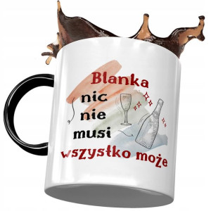 Kubek Czarny Dla Blanki Przyjaciółki Na Prezent
