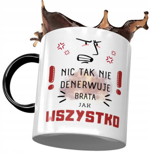 Kubek Czarny Dla Brata na Urodziny Prezent