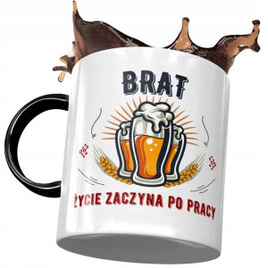 Kubek Czarny Dla Brata na Urodziny Prezent
