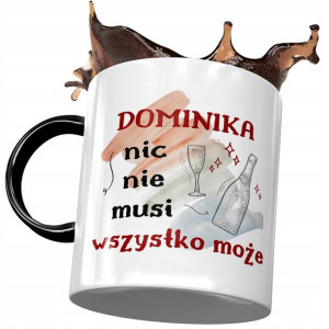 Kubek Czarny Dla Dominiki Żony Koleżanki Prezent