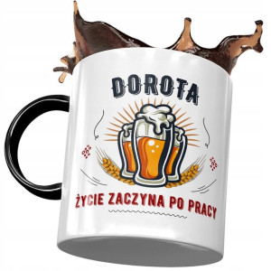 Kubek Czarny Dla Doroty Żony Koleżanki na Prezent