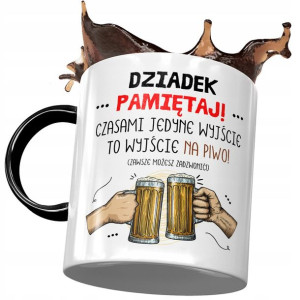 Kubek Czarny dla Dziadka Dzień Dziadka na Prezent