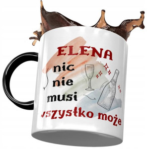 Kubek Czarny Dla Eleny Koleżanki Żony na Prezent