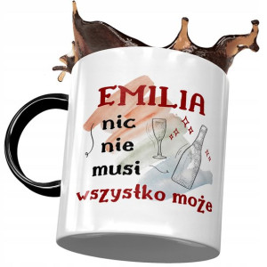 Kubek Czarny Dla Emilii Koleżanki Żony Prezent