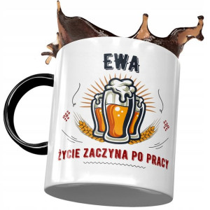 Kubek Czarny Dla Ewy Przyjaciółki Żony na Prezent