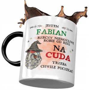 Kubek Czarny Dla Fabiana Kolegi Męża na Prezent