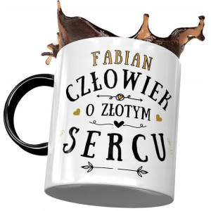 Kubek Czarny Dla Fabiana Kolegi Męża na Prezent