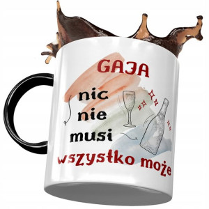 Kubek Czarny Dla Gai Żony Przyjaciółki Prezent