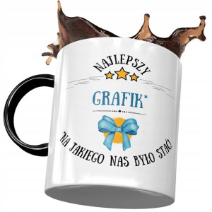 Kubek Czarny Dla Grafika Najlepszy Grafik Prezent