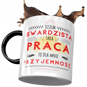 Kubek Czarny Dla Gwardzisty Praca to Przyjemność