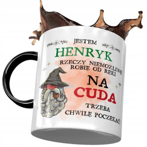 Kubek Czarny Dla Henryka Kolegi Męża Prezent