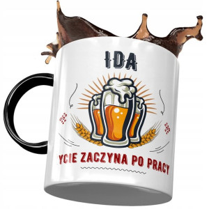 Kubek Czarny Dla Idy Żony Przyjaciółki Prezent