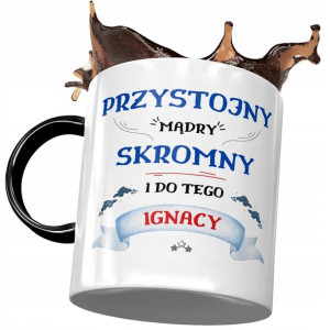 Kubek Czarny Dla Ignacego Kolegi Męża na Prezent