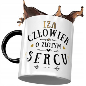 Kubek Czarny Dla Izy Izabeli Żony na Prezent