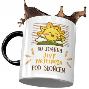 Kubek Czarny Dla Joanny Asi Koleżanki na Prezent