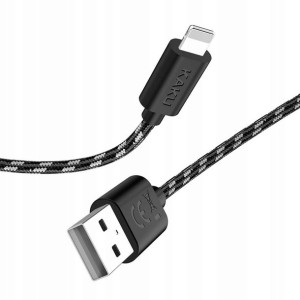 Kabel do IPHONE 1m 12 11 X 8 7 KAKU mocny oplot