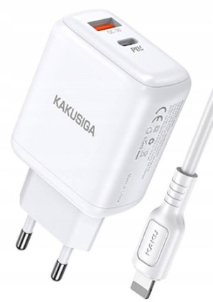 ŁADOWARKA SIECIOWA USB do iPhone QC PD 30W + kabel