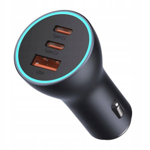 Baseus Ładowarka Samochodowa Usb/2xusb-c Szybka