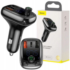 Baseus transmiter FM Bluetooth ładowarka QC 3.0 PD
