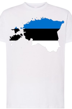 Estonia Męski Modny T-shirt Nadruk Logo Rozm.4XL