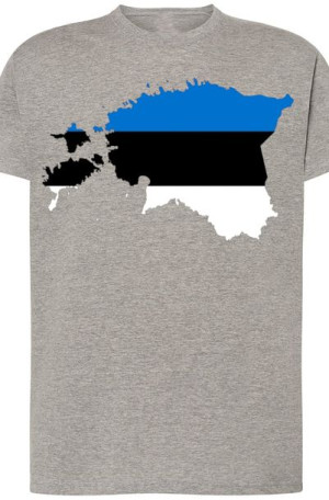 Estonia Męski Modny T-shirt Nadruk Logo Rozm.L