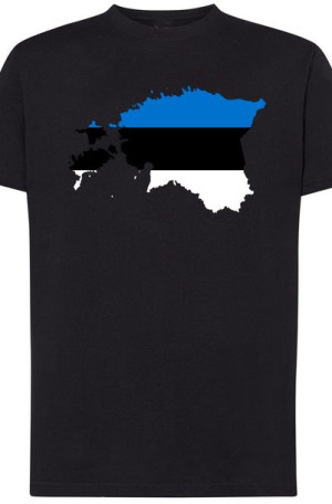 Estonia Męski Modny T-shirt Nadruk Logo Rozm.M
