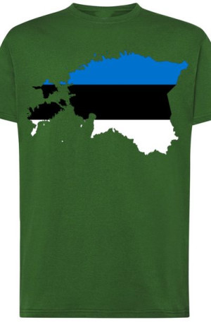 Estonia Męski Modny T-shirt Nadruk Logo Rozm.XXL