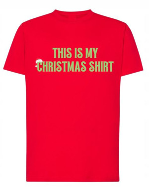 Fajny nadruk Mój Świąteczny T-shirt r.L