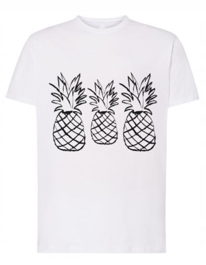 Fajny T-Shirt koszulka nadruk Ananasy r.5XL