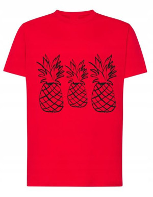 Fajny T-Shirt koszulka nadruk Ananasy r.L