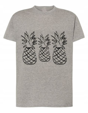 Fajny T-Shirt koszulka nadruk Ananasy r.M