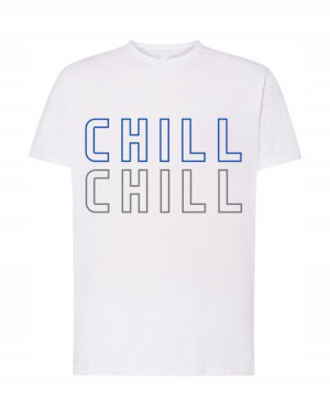 Fajny T-Shirt koszulka nadruk CHILL Rozm.4XL