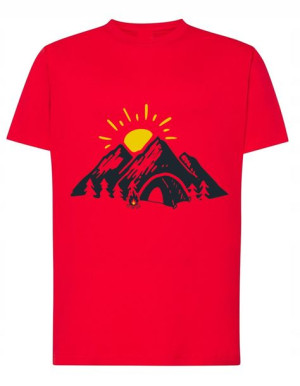 Fajny T-Shirt koszulka nadruk góry słońce r.3XL