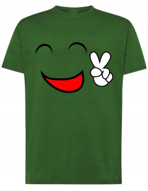 Fajny T-Shirt koszulka nadruk uśmiech r.4XL
