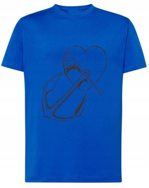 Fajny T-Shirt koszulka Serce kotwica morze r.3XL