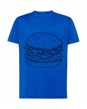 Fajny T-SHIRT MĘSKI KOSZULKA BURGER Print rozm 3XL