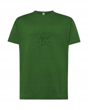 Fajny T-shirt Męski Nadruk Góry Zdobywca Rozm 4xl