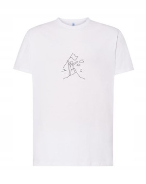 Fajny T-shirt Męski Nadruk Góry Zdobywca Rozm Xl
