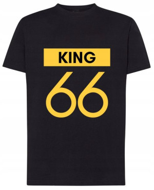 Fajny T-Shirt męski nadruk król King 66 r.4XL