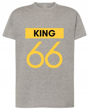 Fajny T-Shirt męski nadruk król King 66 r.L