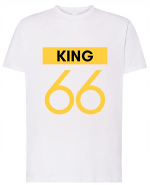 Fajny T-Shirt męski nadruk król King 66 r.L