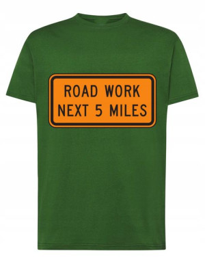 Fajny T-Shirt męski nadruk Znak Drogowy Rozm.M